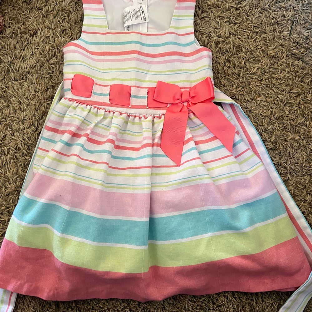 Colorful Striped Kids Dress